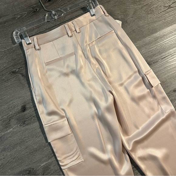 Aritzia Babaton Refined Satin Cargo Pants Denude Size 4 - Picture 9 of 16